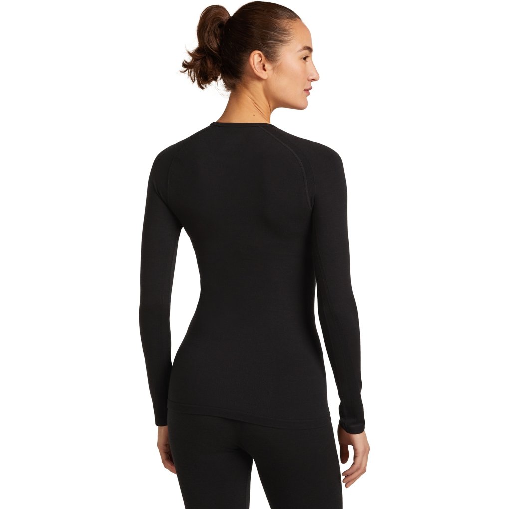 Icebreaker Merino 260 ZoneKnit™ Seamless Long Sleeve Shirt Crewe Women - Black