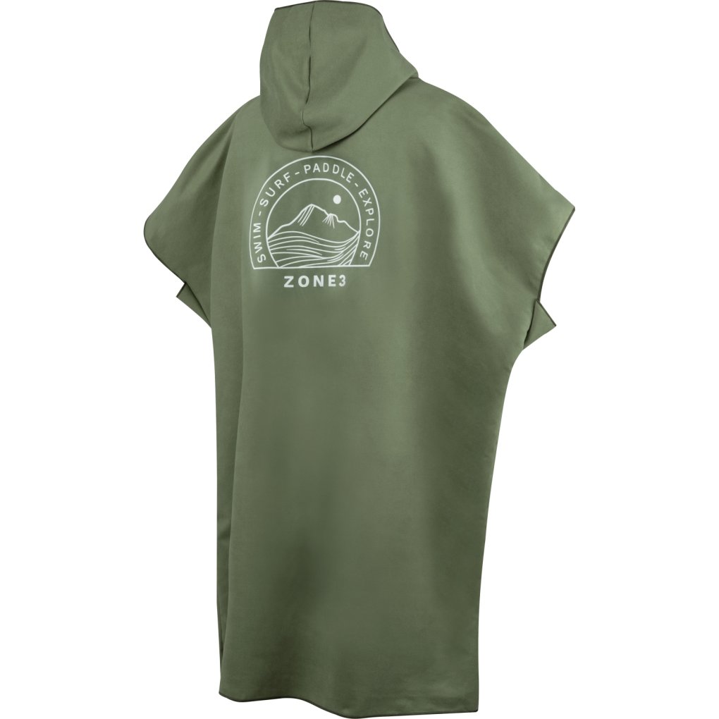 Zone3 Microfibre Changing Robe - khaki/white