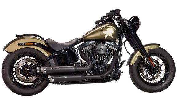 Miller Complete Exhaust System - Black SlashCut Polish OutletRef: Mil00769A / Hd-Oshcs.08