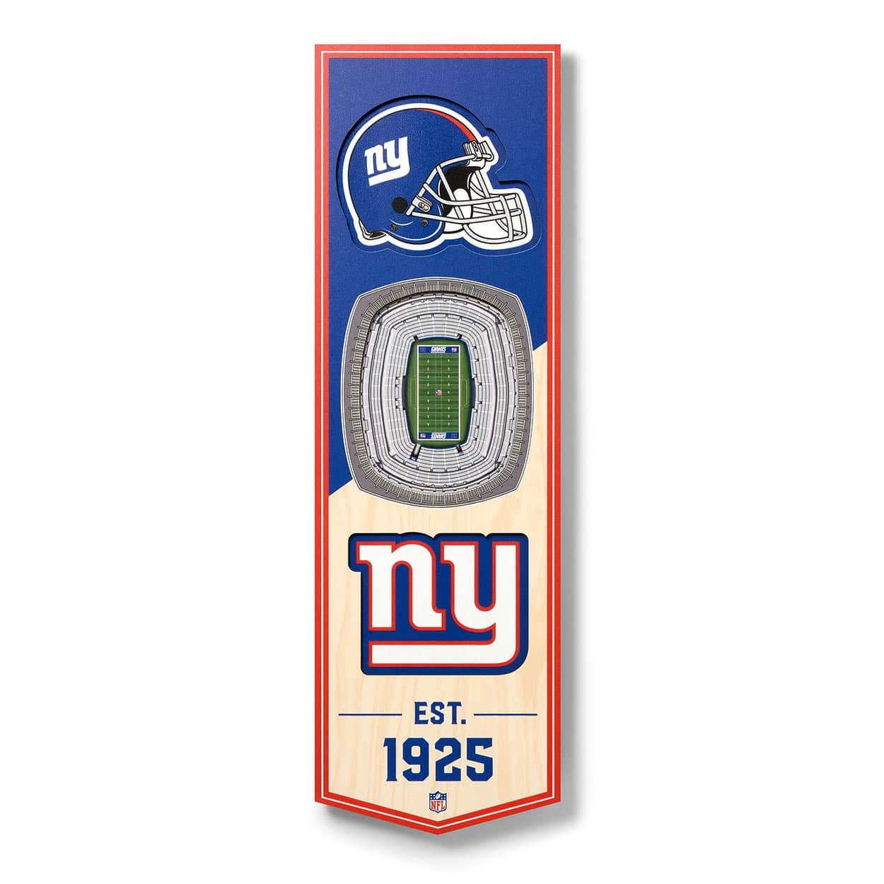 New York Giants 3D Stadium NFL Banner