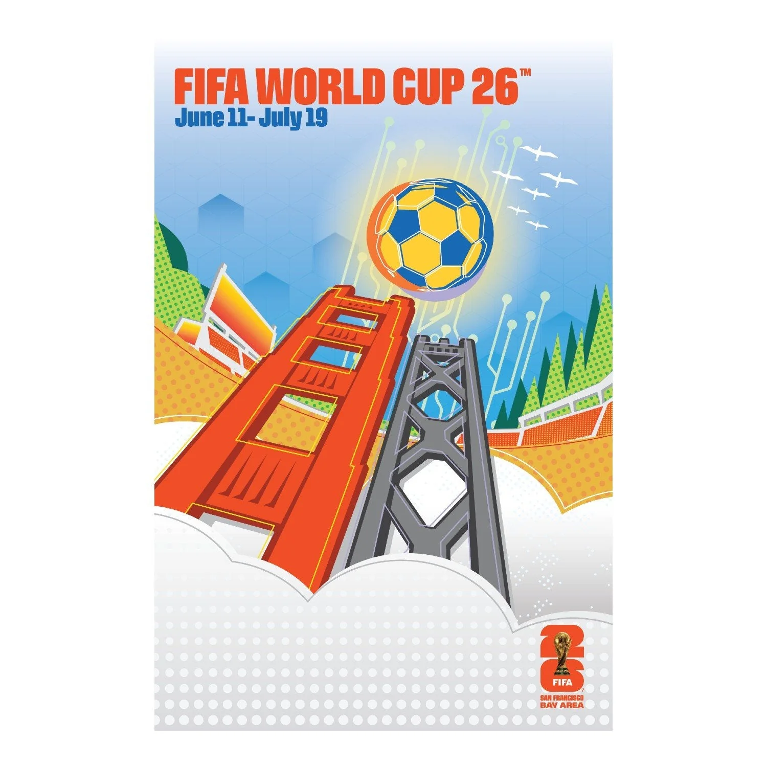 2026 Soccer Fan Collection San Francisco Bay Area Host City Poster