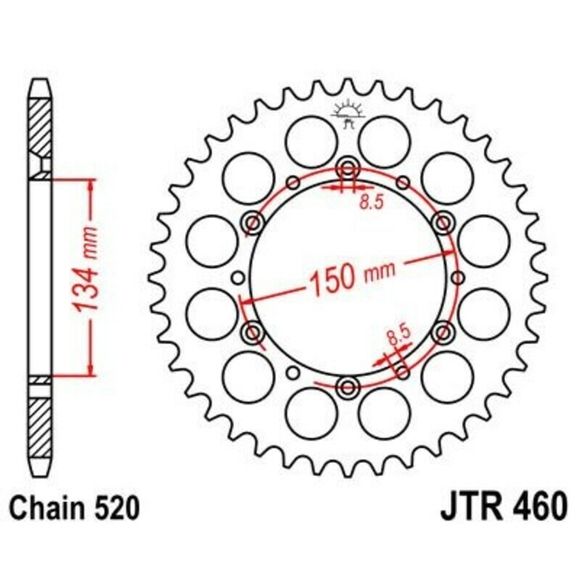Couronne JT. Acier Standard - 520 52 dentsRef : JTC01864A / 1075043003