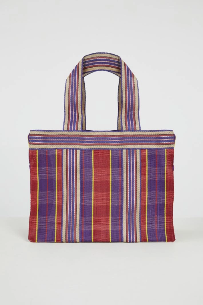 Mesh maxi shopper bag - VIOLET BORDEAUX