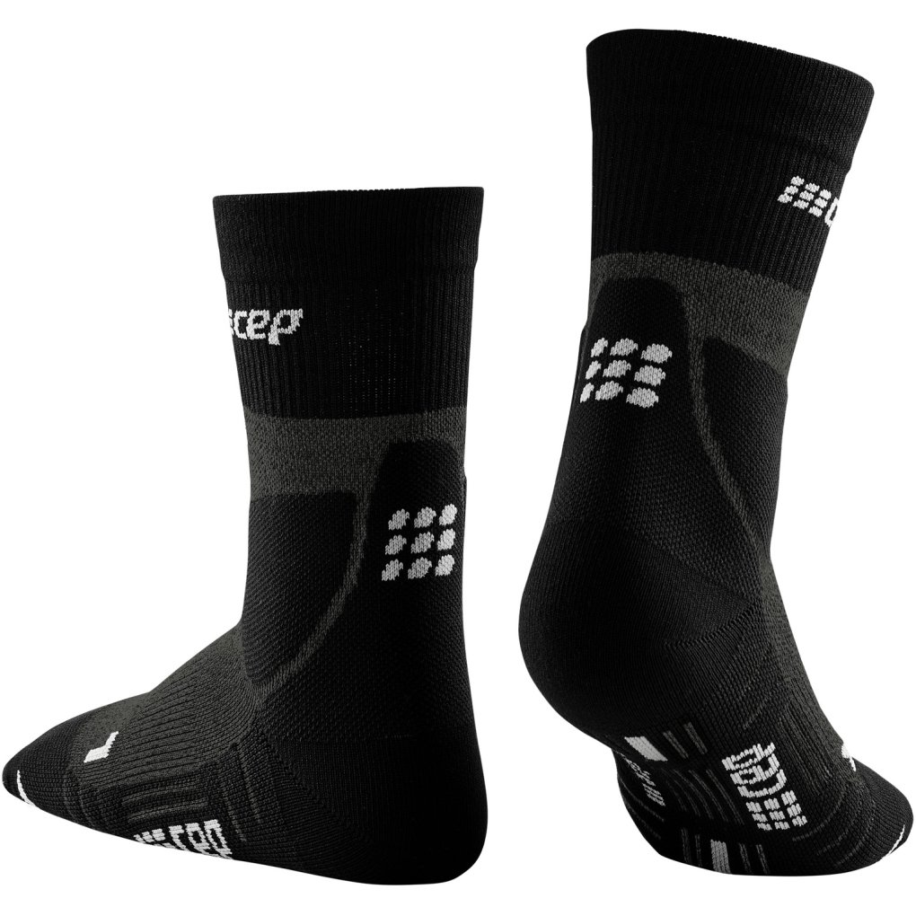 CEP Hiking Merino Mid Cut Compression Socks Men - stonegrey/grey