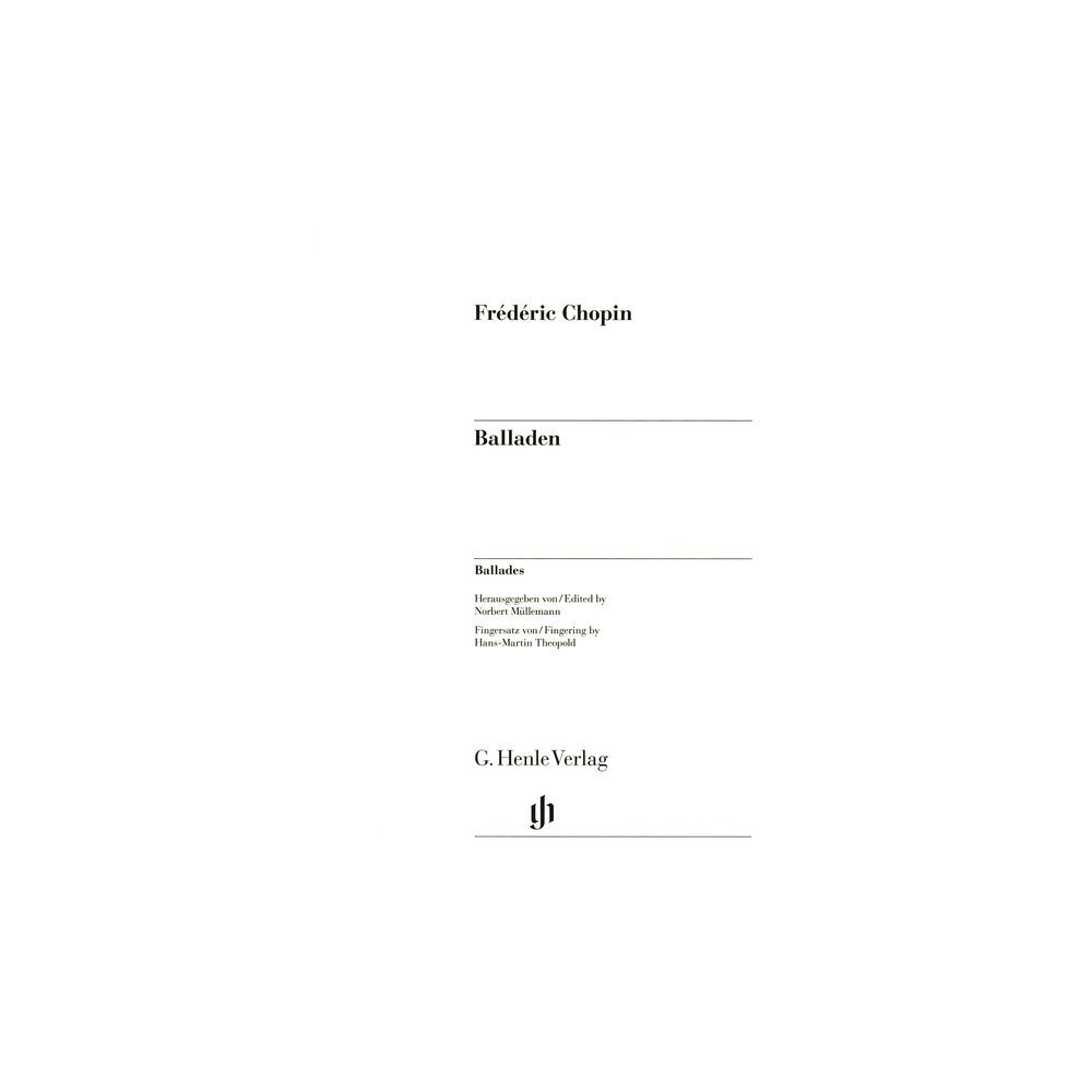 Henle Verlag Chopin Ballades – Thomann Ireland