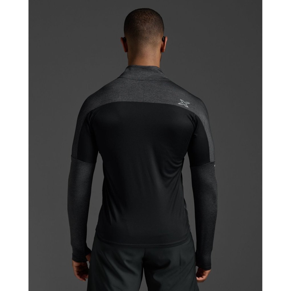 2XU Aero 1/2 Zip Longsleeve Shirt Men - black/silver reflective
