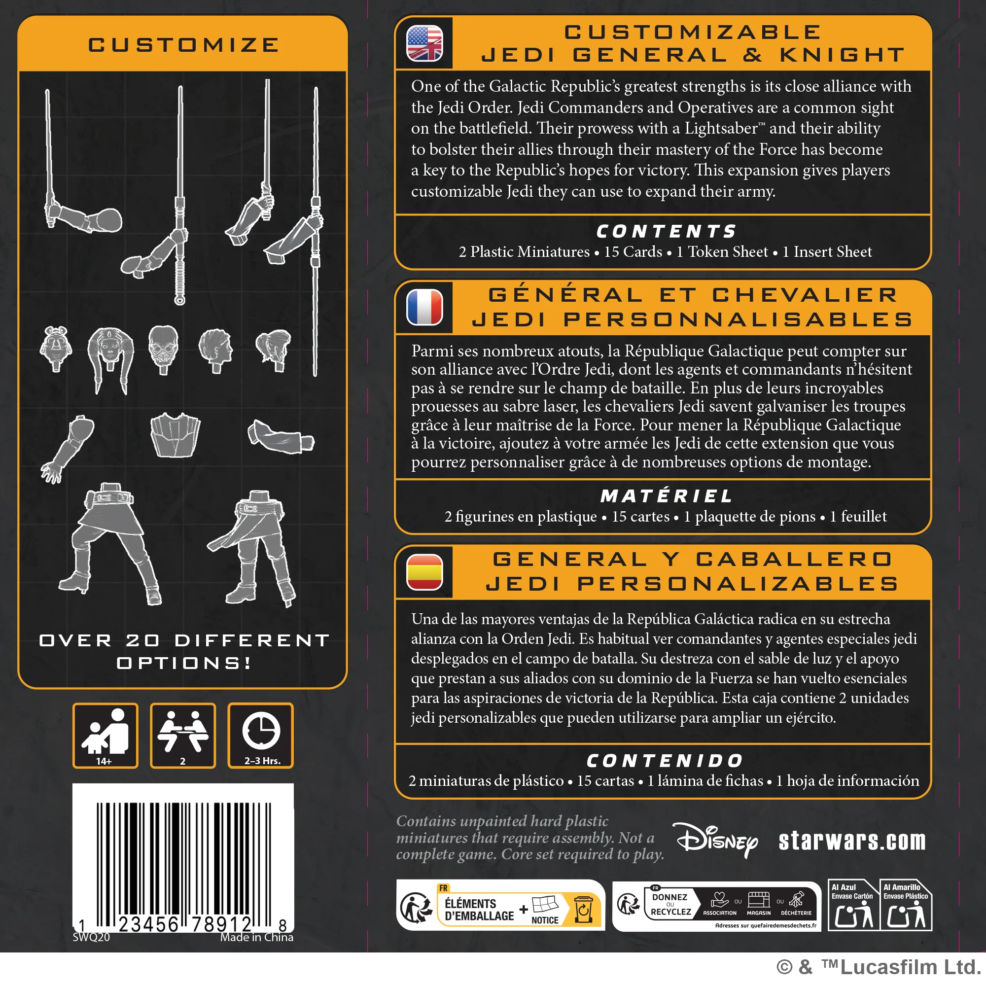 Star Wars: Legion - Customizable Jedi General and Knight