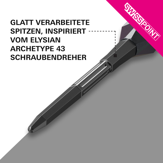 Target Elysian Archetype 43 Swiss Point Steel Dart Tips - Black