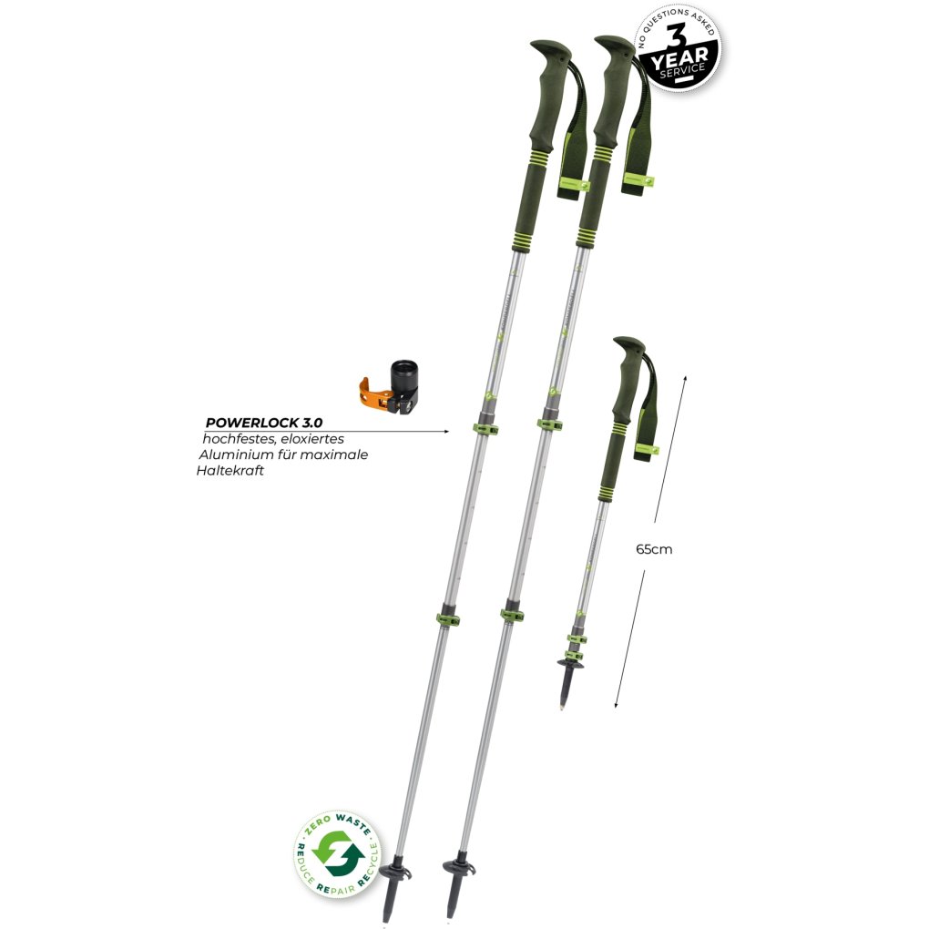 Komperdell Explorer Zero Trekking Poles (Pair) - green