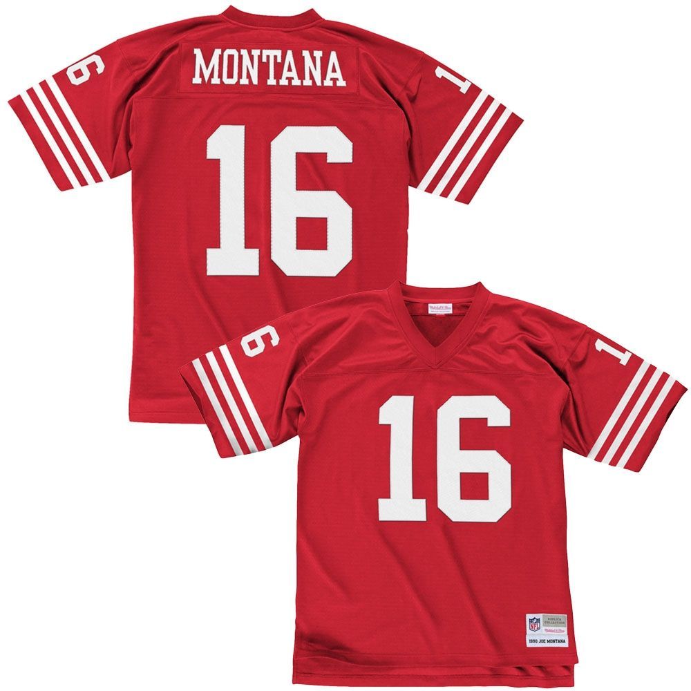 Joe Montana #16 San Francisco 49ers 1990 Legacy Throwback NFL Jersey Red