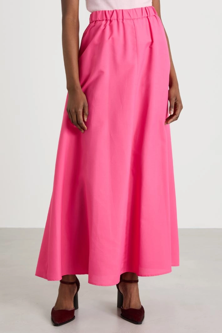 Taffeta maxi skirt - FUCHSIA
