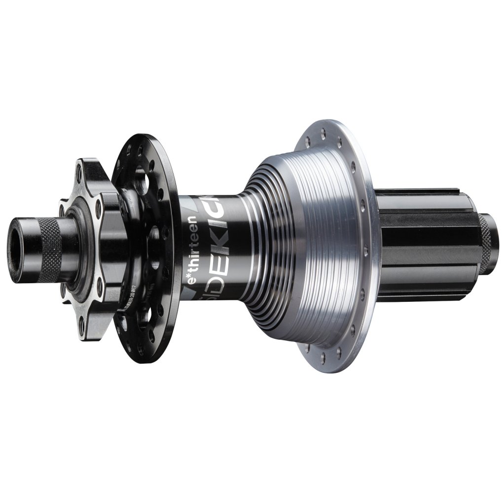 e*thirteen Sidekick Rear Hub - 6-Bolt | 12x148mm Boost - HG - black/sterling silver