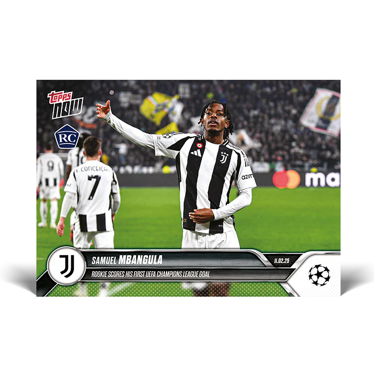 Samuel Mbangula - Rookie scores first UEFA Champions League goal - 24/25 UCL Topps NOW® Card 96