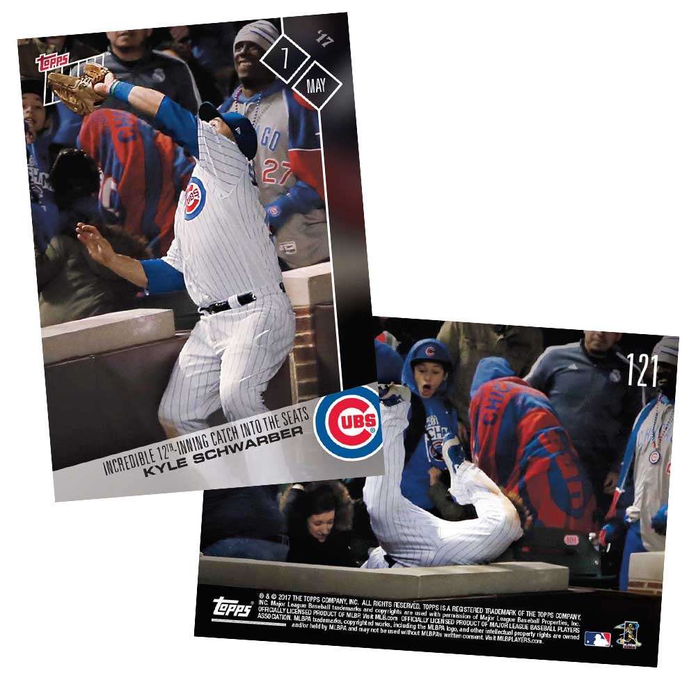 Kyle Schwarber - 05/08/2017 TOPPS NOW® Card 121 - Print Run: 667