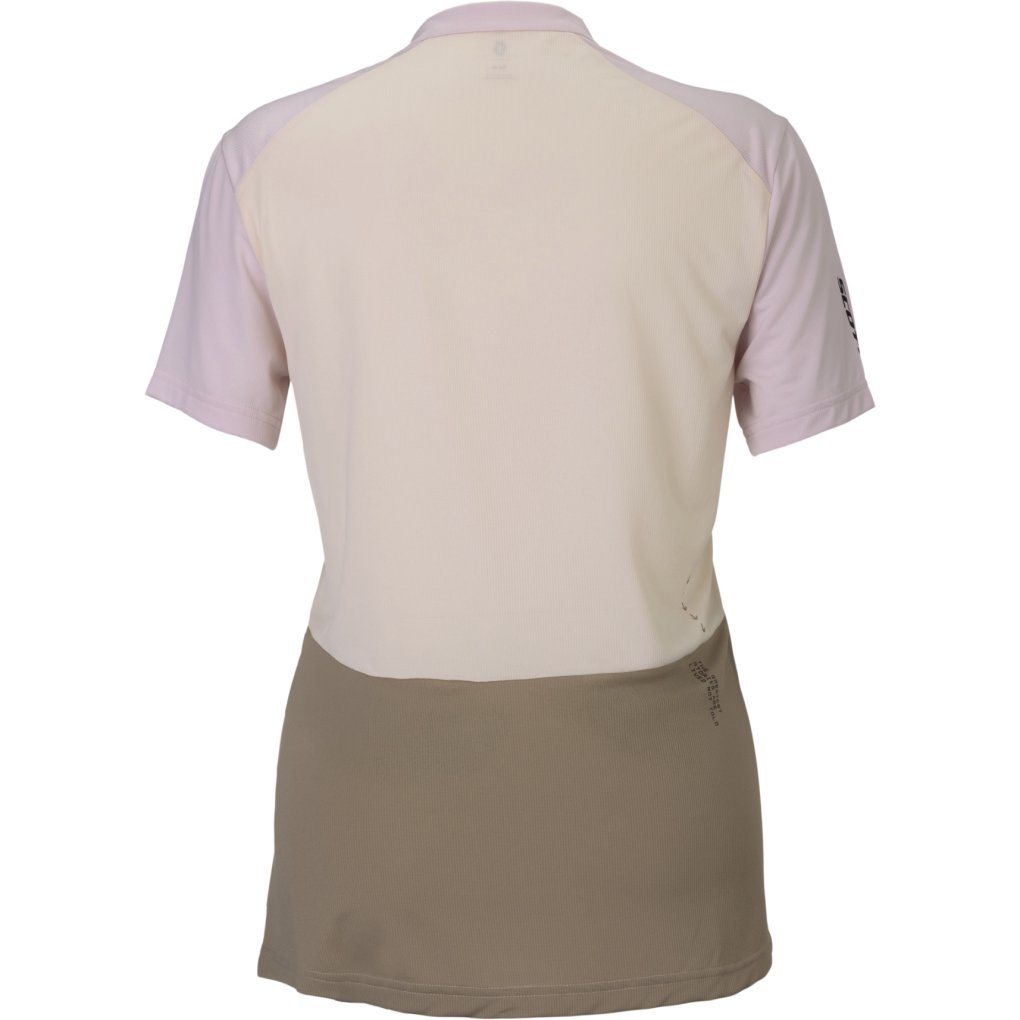 SCOTT Vertic Zip Short Sleeve Tee Women - bliss pink/cotton white