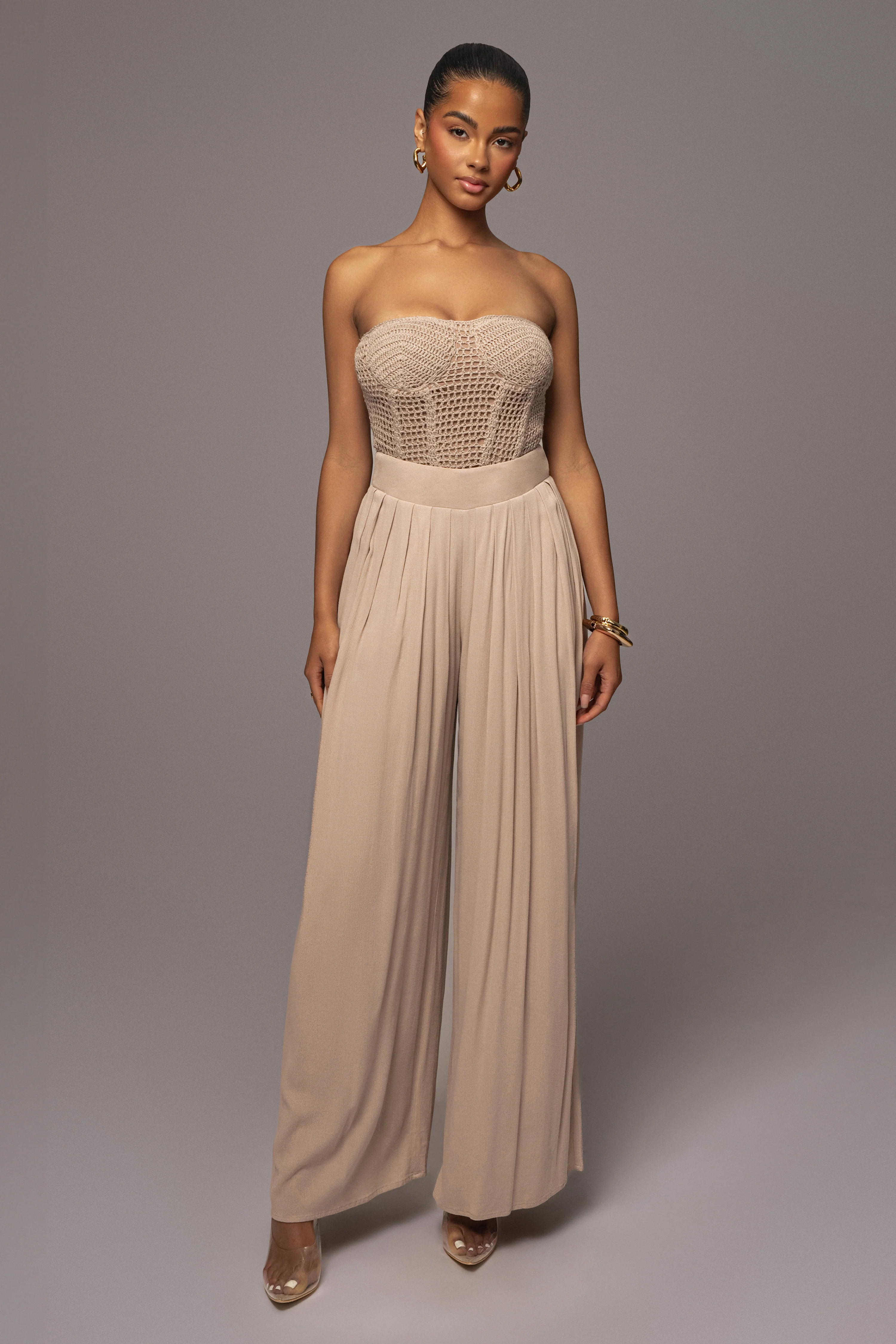 Natural Want It All Crochet Bustier