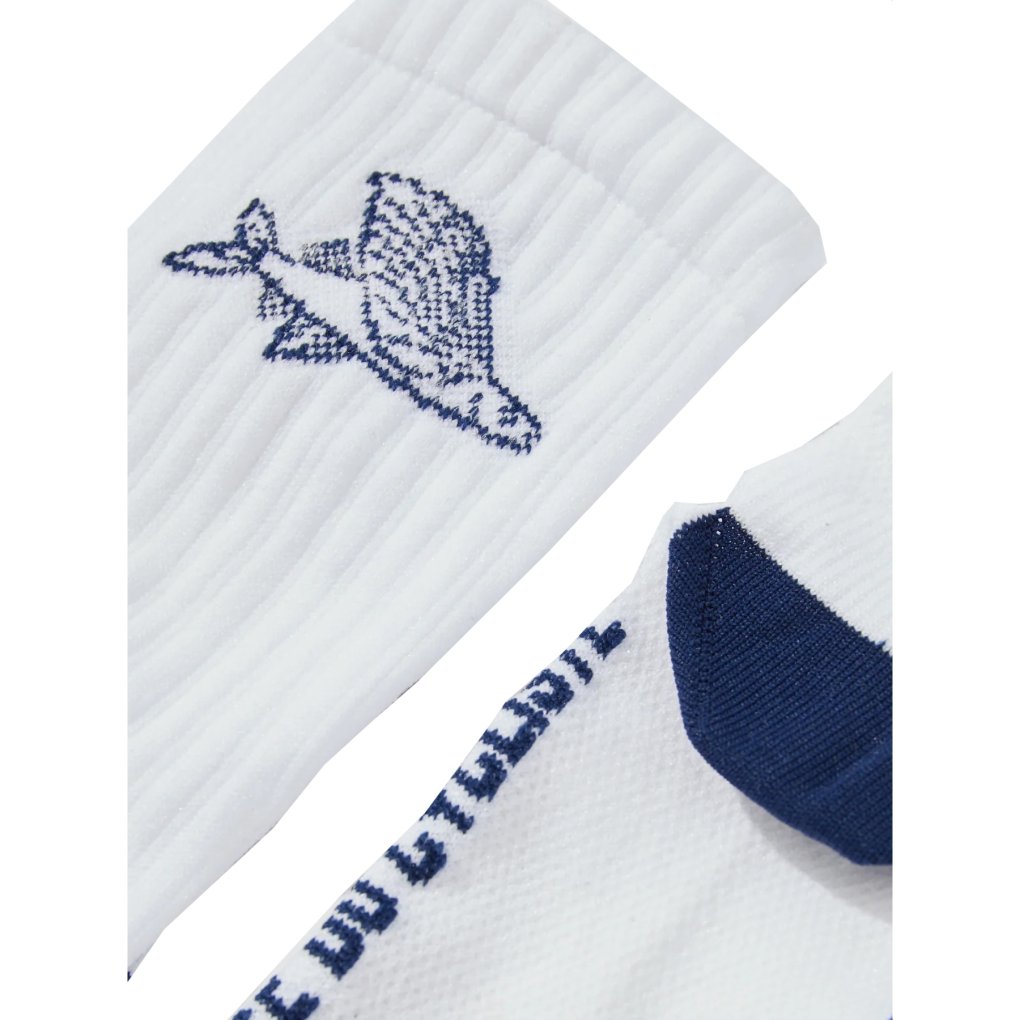 Café du Cycliste Gravel Socks - flying fish/white