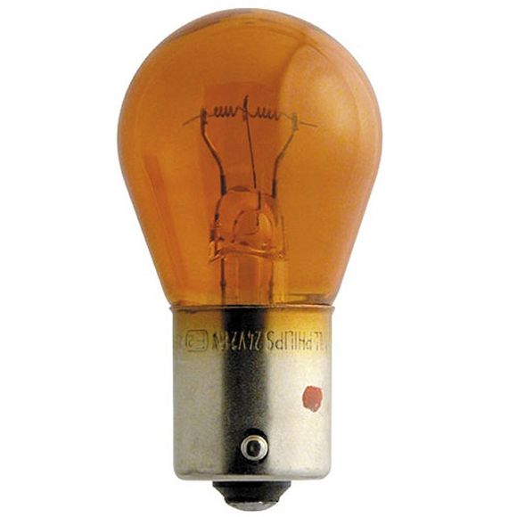 Philips Stop and Turn Signal Bulb PY21W Amber 12V 21W BAU15S UniversalRef: 2012496