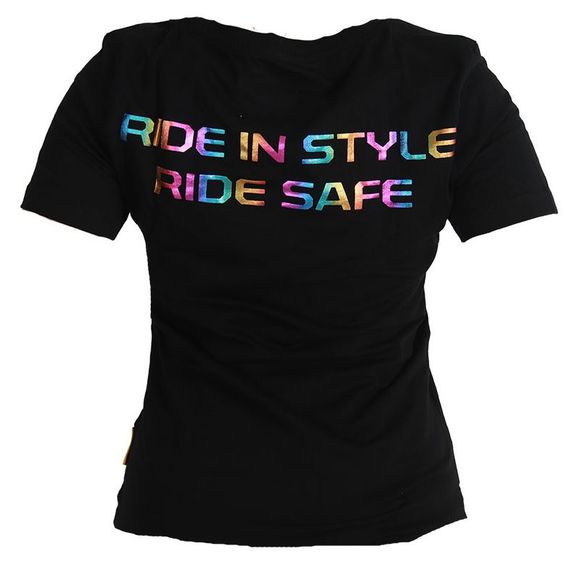 Katchaba Ladies - Black / Multicolore short sleeves T -shirtRef: TRI0139