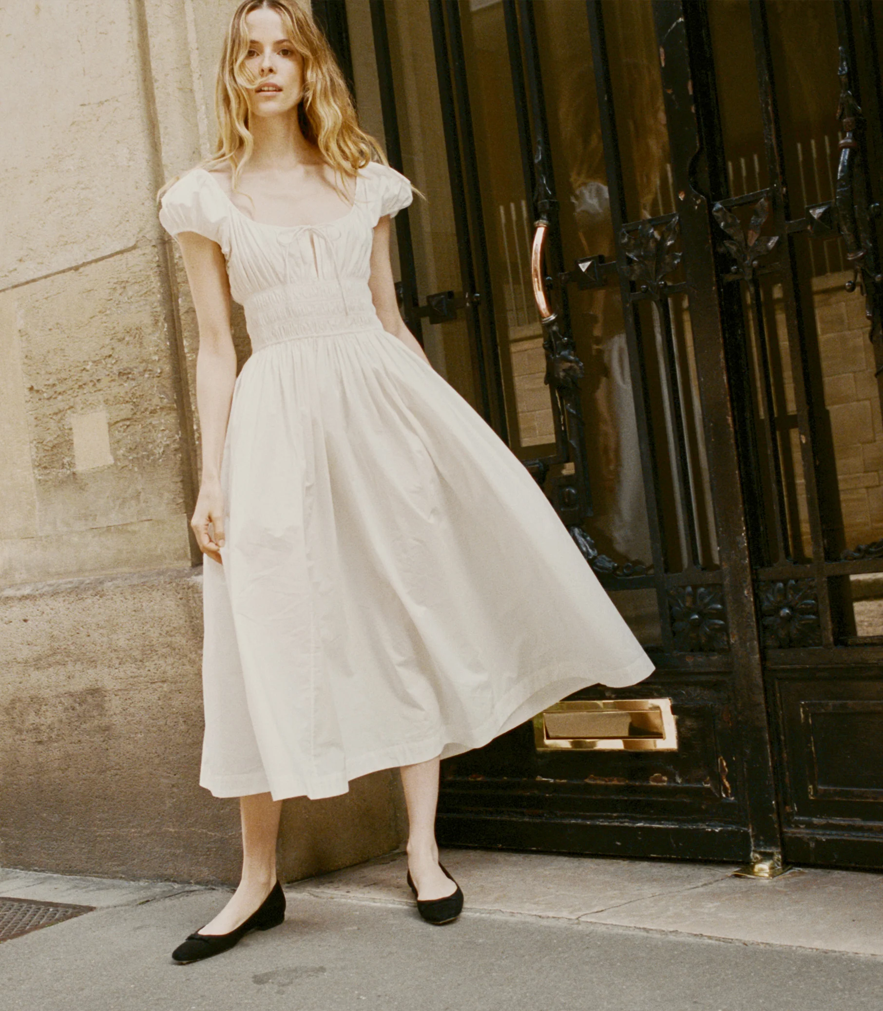 Quinn Midi Dress - Salt