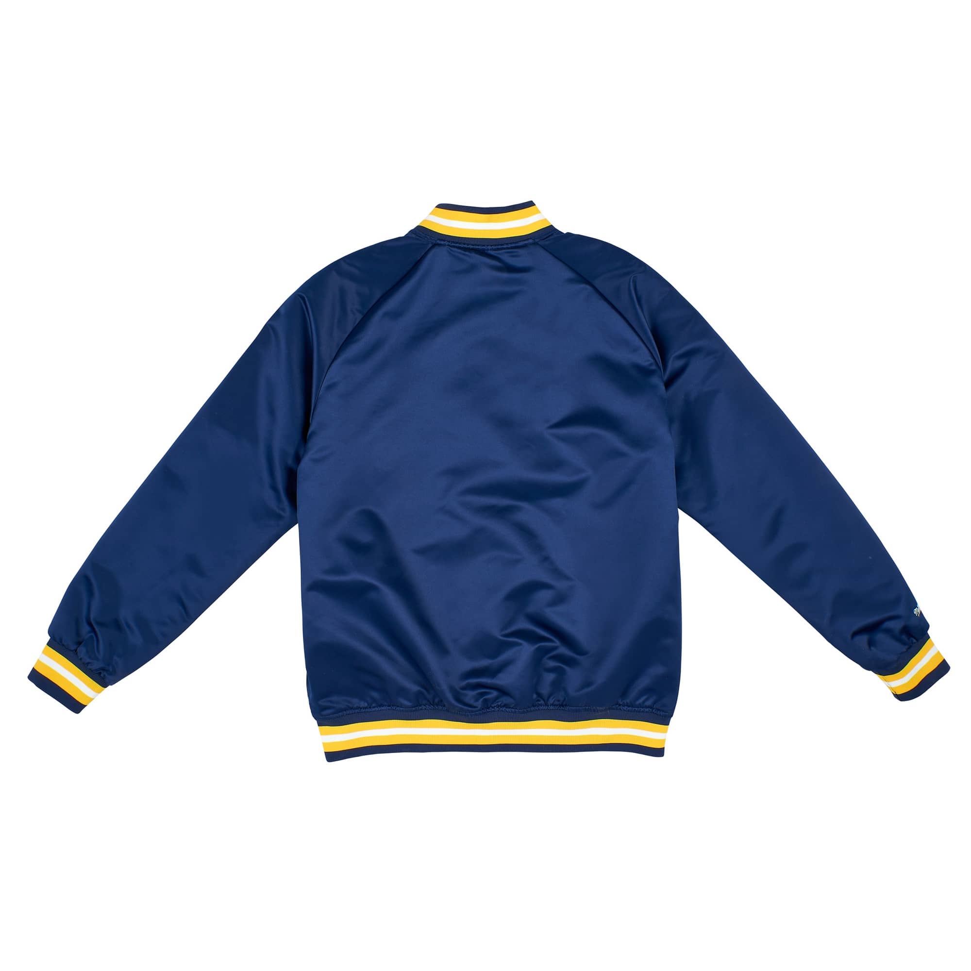 Michigan Wolverines Mitchell & Ness Lightweight Satin NCAA Jacket Navy