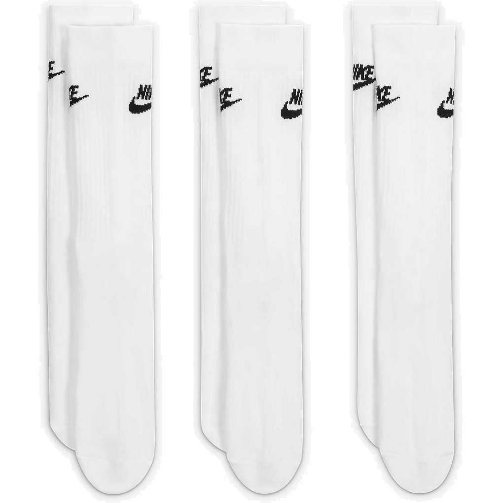 Nike Sportswear Everyday Essential Crew Socks (3 pairs) - white/black