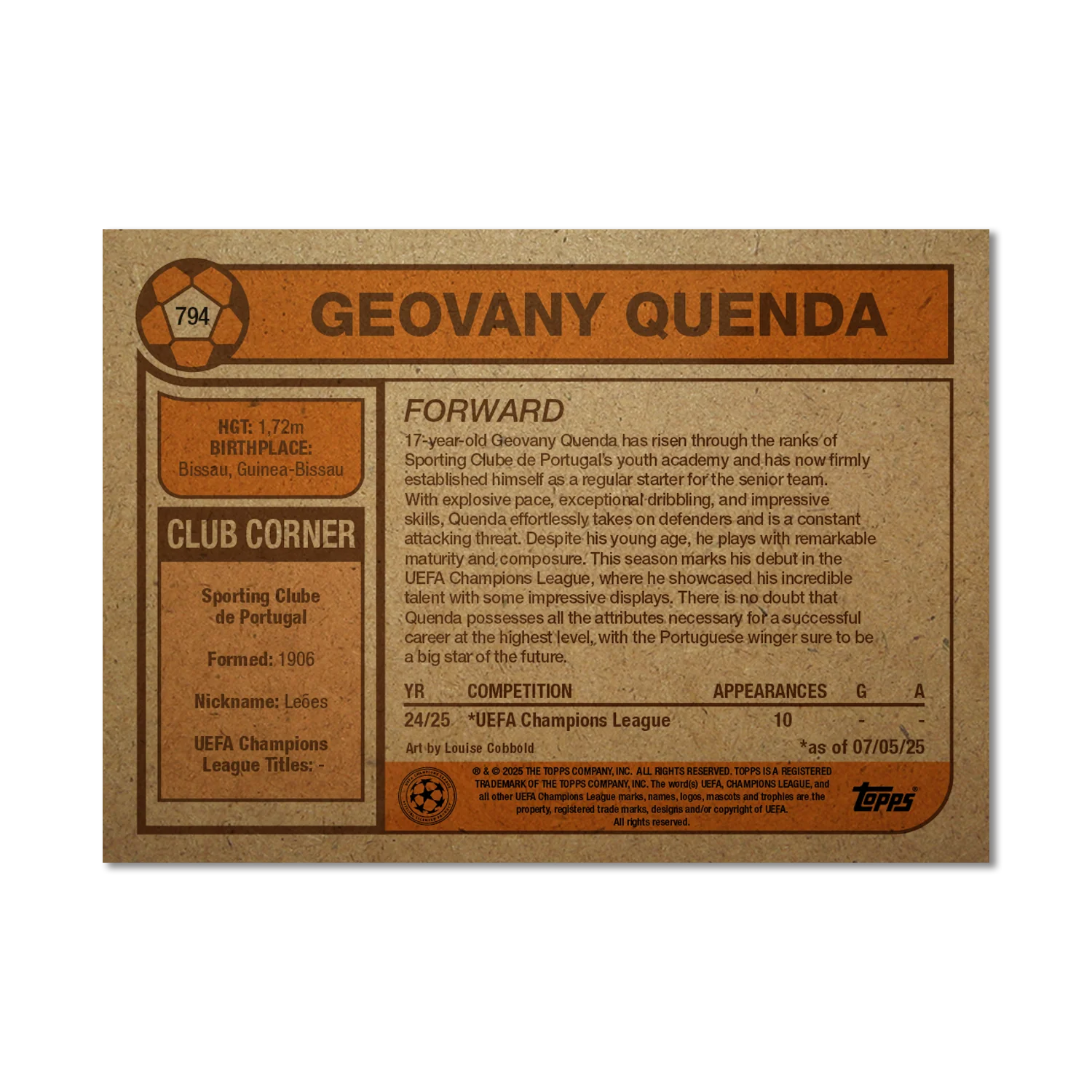 Geovany Quenda - UCC Living Set® - Card 794