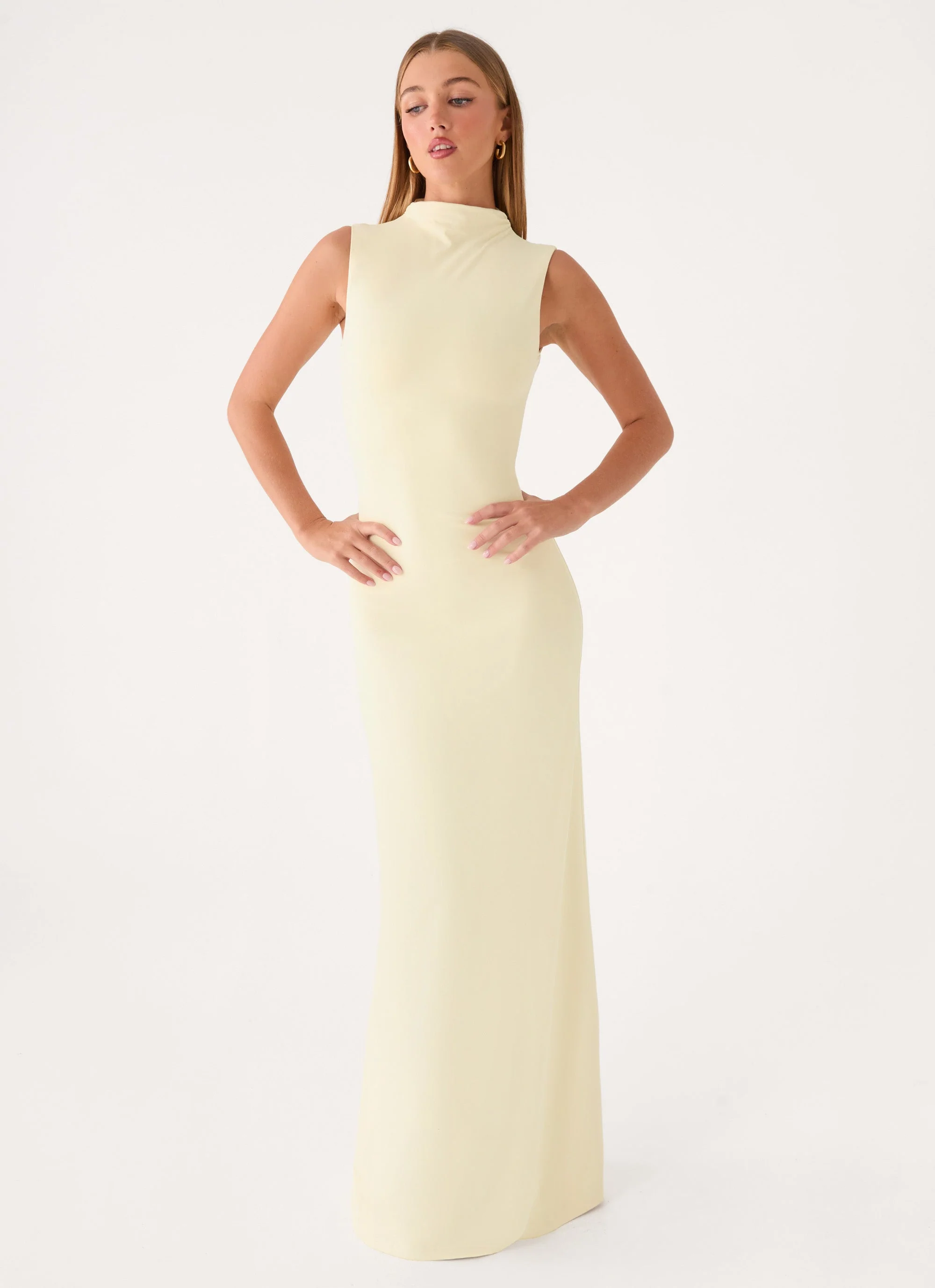 On My Time Maxi Dress - Baby Yellow