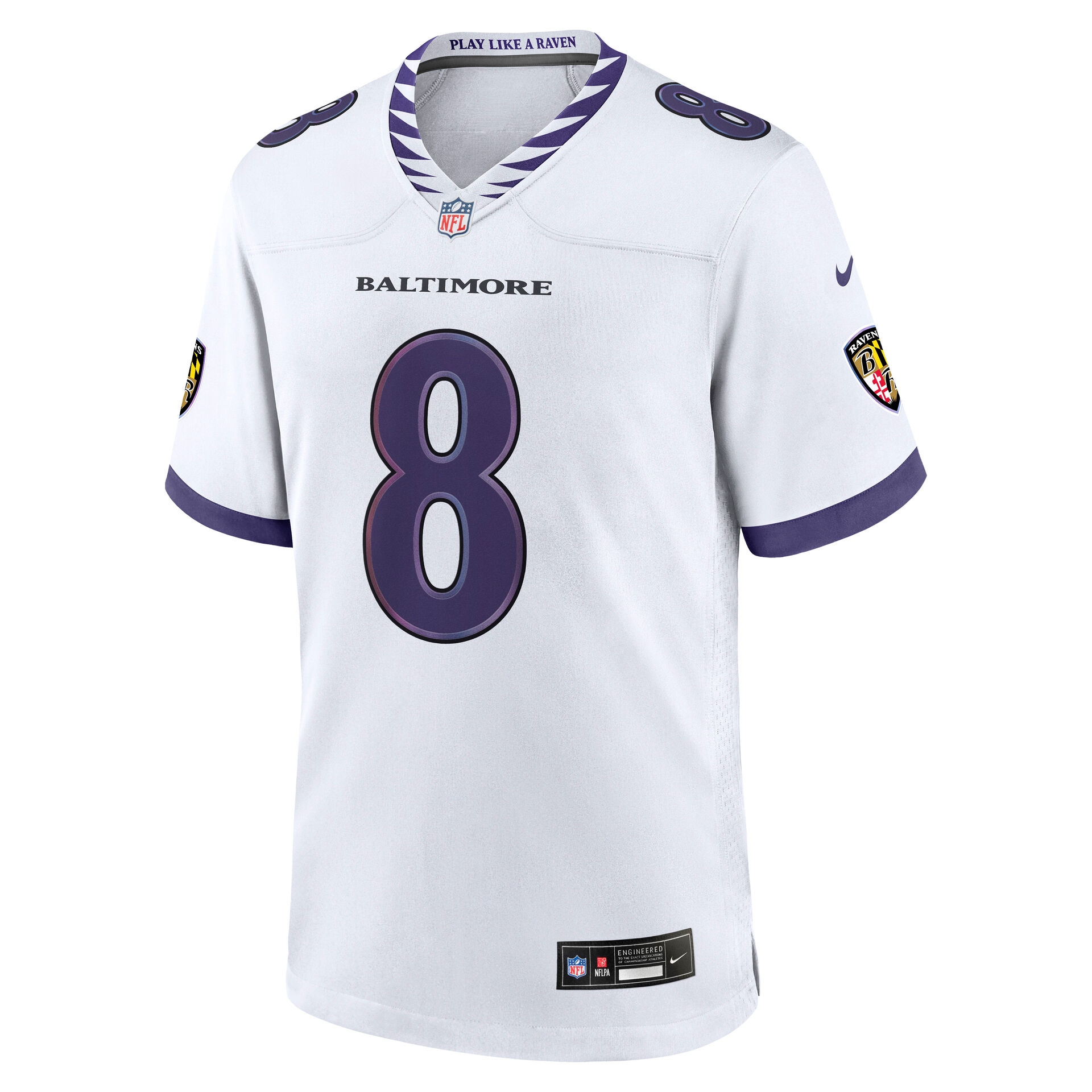 Lamar Jackson #8 Baltimore Ravens 2026 Game NFL Jersey White