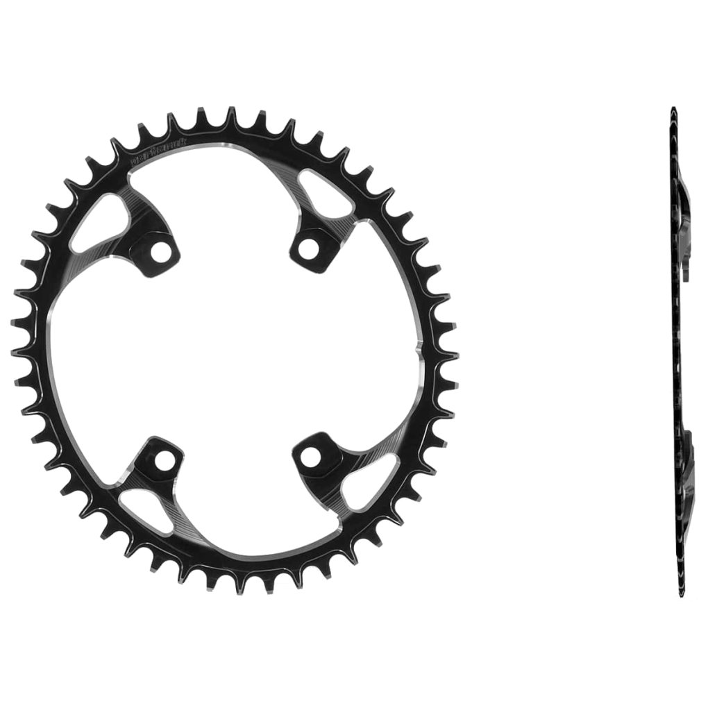 Garbaruk Road/CX/Gravel Chainring - 110 mm / Oval / Narrow-Wide - for Shimano GRX - black