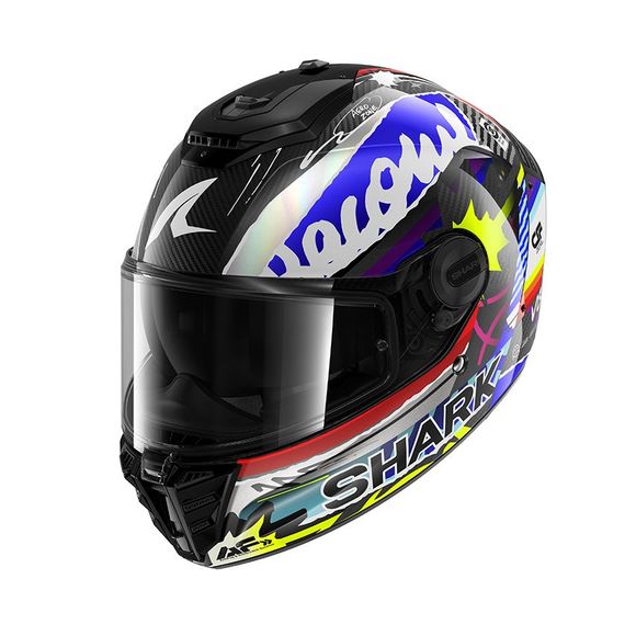 Shark SPARTAN RS CARBON STREETRUSH Full Face Helmet - Carbon / BlueRef: SH1879