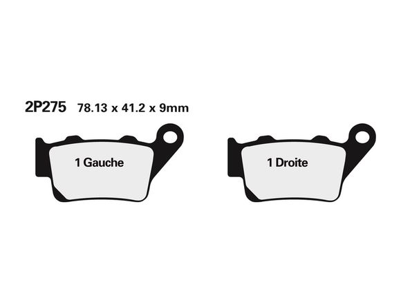 Nissin semi-metallic road brake pads - 2P-275NSRef : NI00067A / 1036722