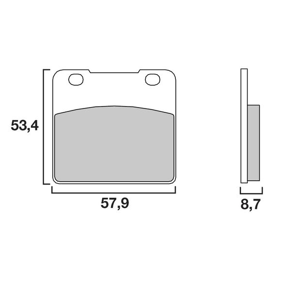 Brembo Organic brake pads front/rear (depending on model)Ref: 07SU0607