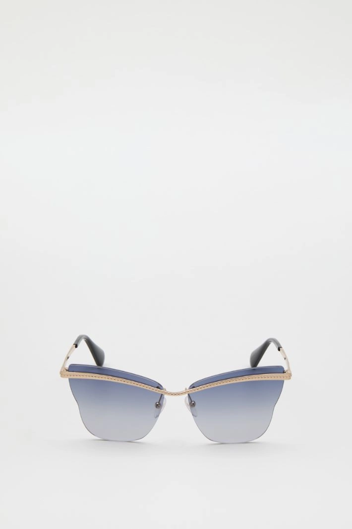 Butterfly glasses with studs - ANTHRACITE