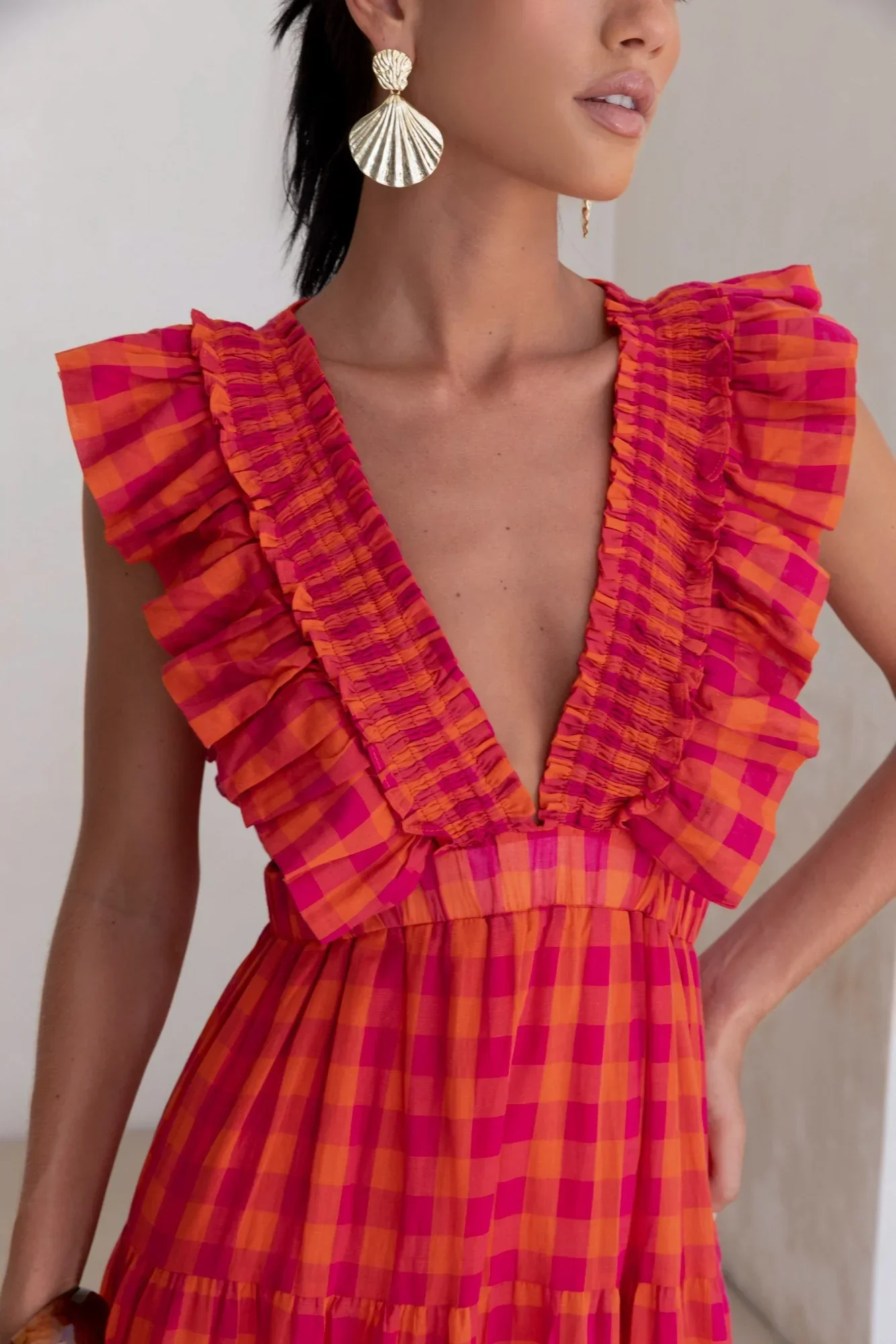 Sunset Picnic Maxi Dress Pink