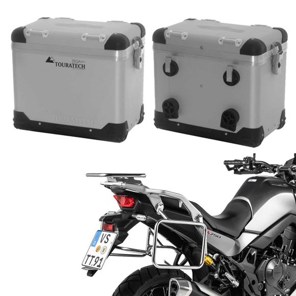 Touratech ZEGA Pro 45/45 suitcase - Gray support included - Gray anodizedRef: Trt01694A / 01-401-5721-0