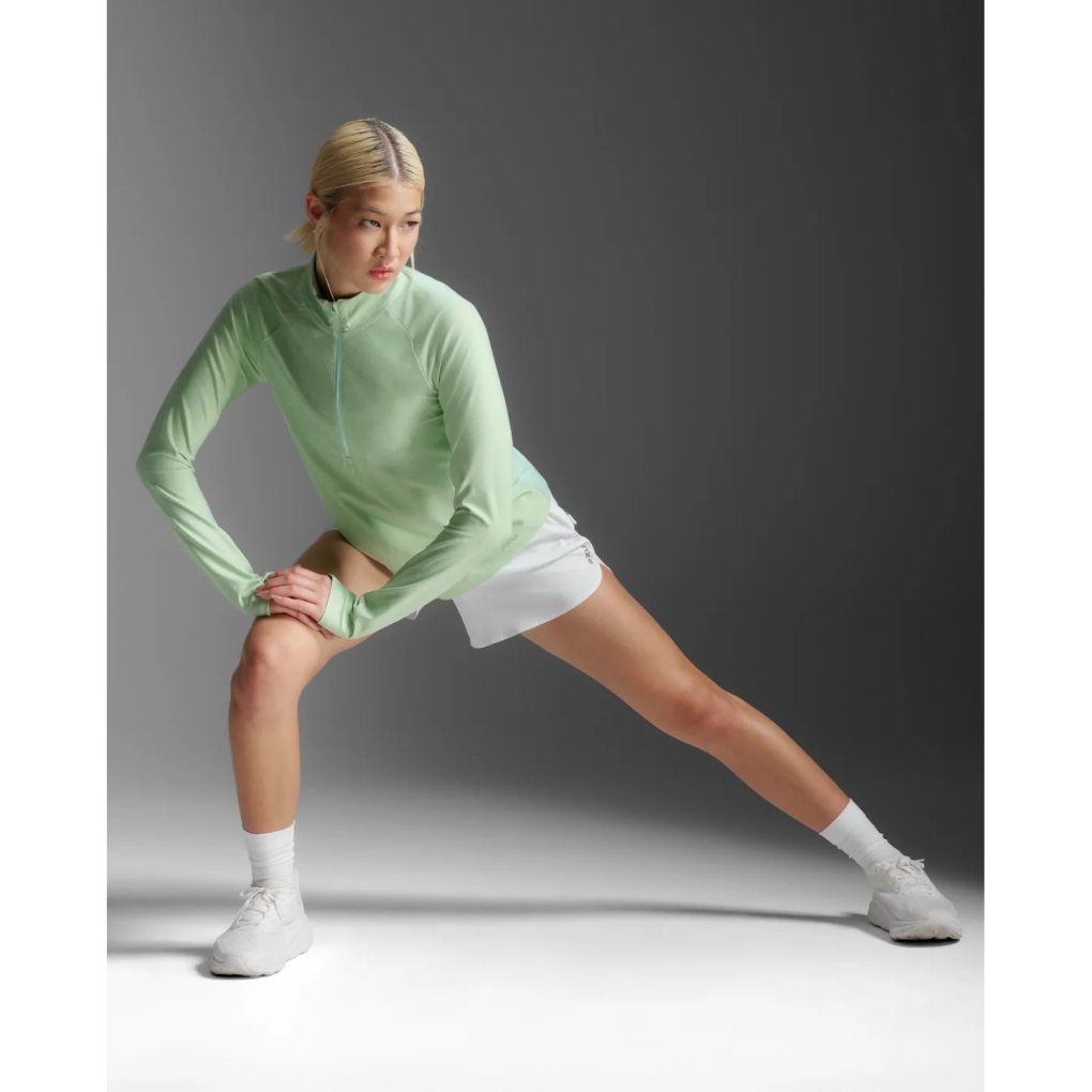 2XU Aero 1/2 Zip Longsleeve Shirt Women - digitalmint/digitalmintreflect