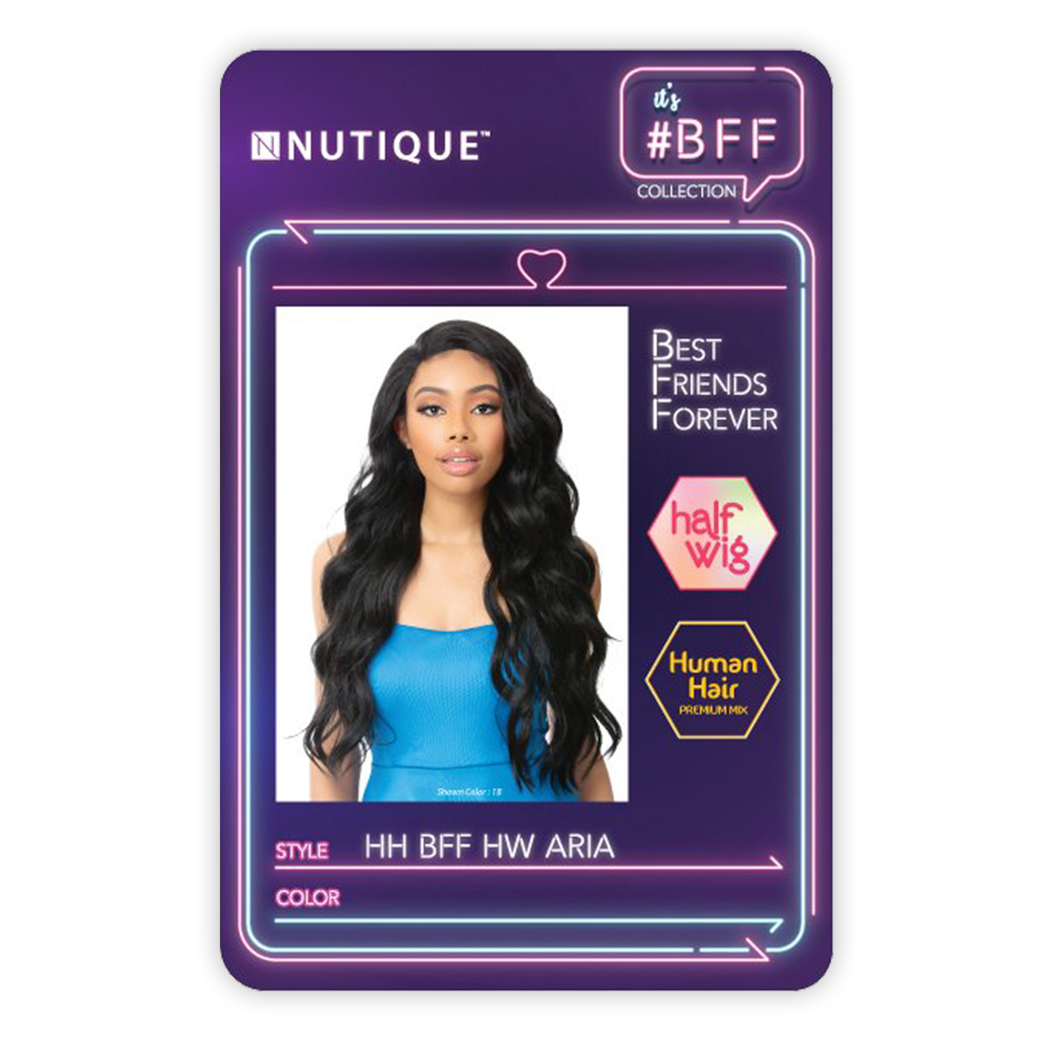 Nutique Human Hair Blend Half Wig HH BFF HW Aria