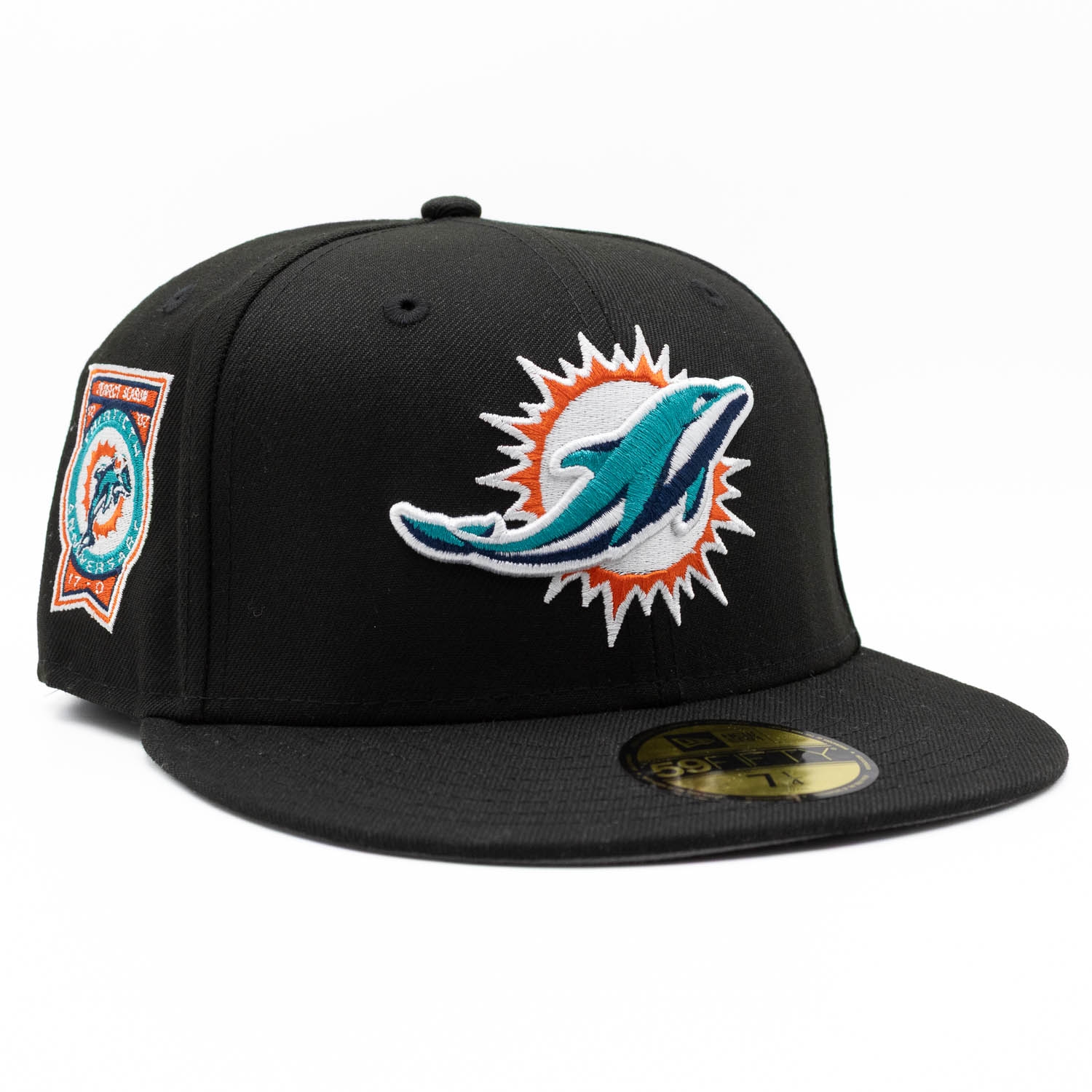 Miami Dolphins Perfect Season Anniversary 59FIFTY Fitted NFL Cap Black