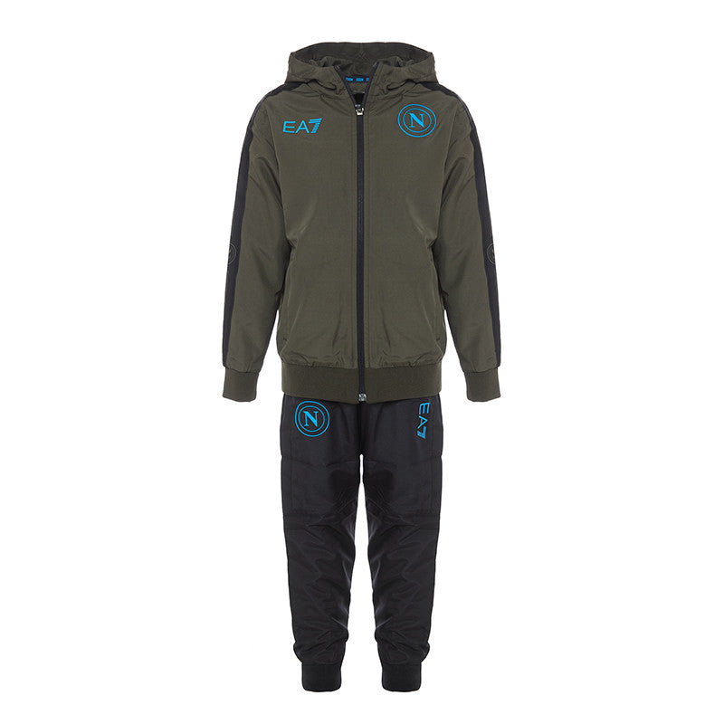 SSC Napoli Olive Night Nylon Tracksuit with Cap for Kids 2024/2025