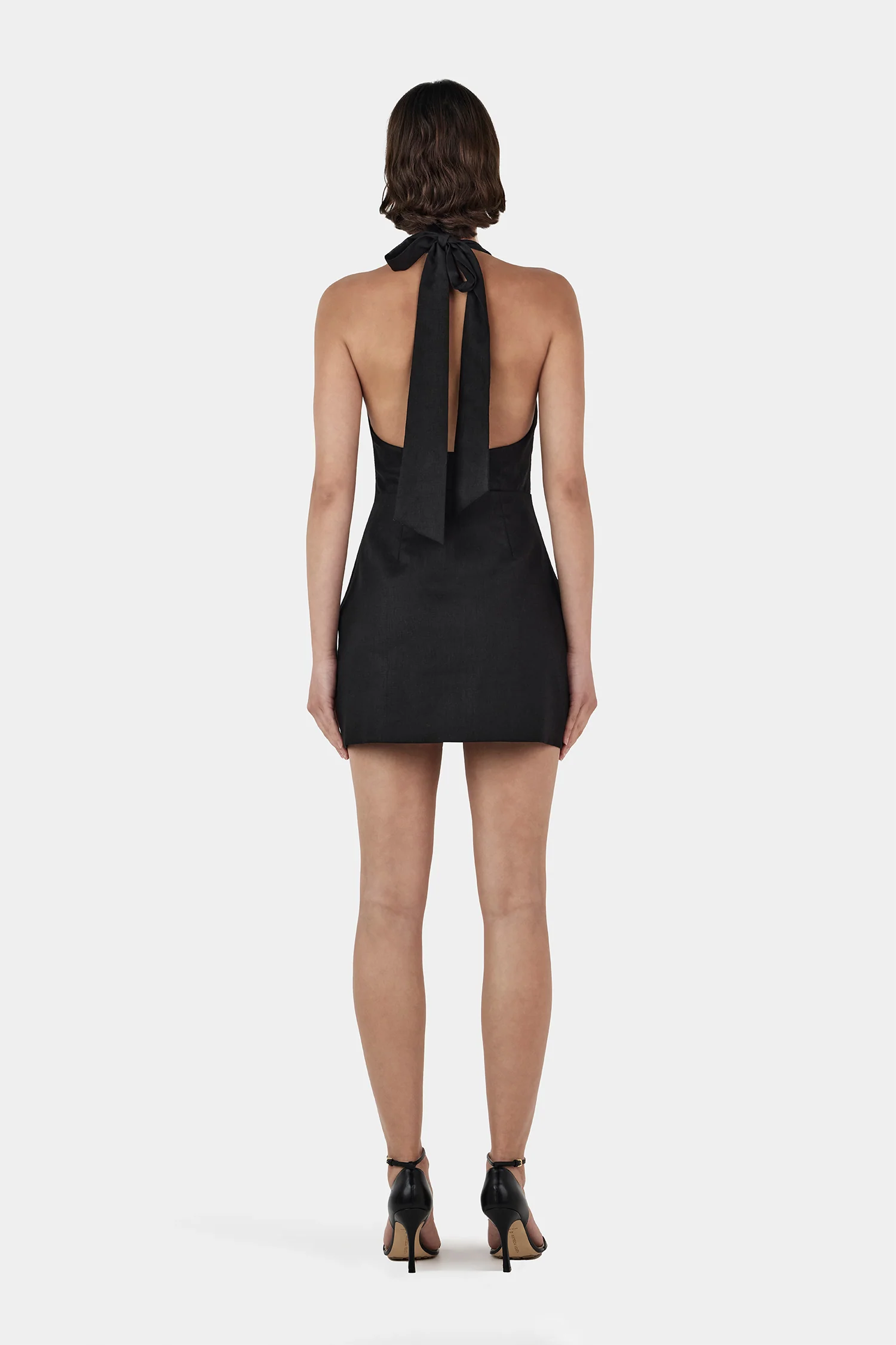 Ellison Linen Mini Dress Black