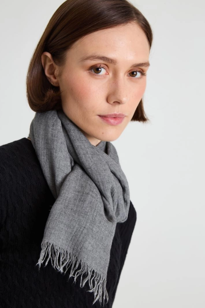 Viscose and cashmere shawl - GREY