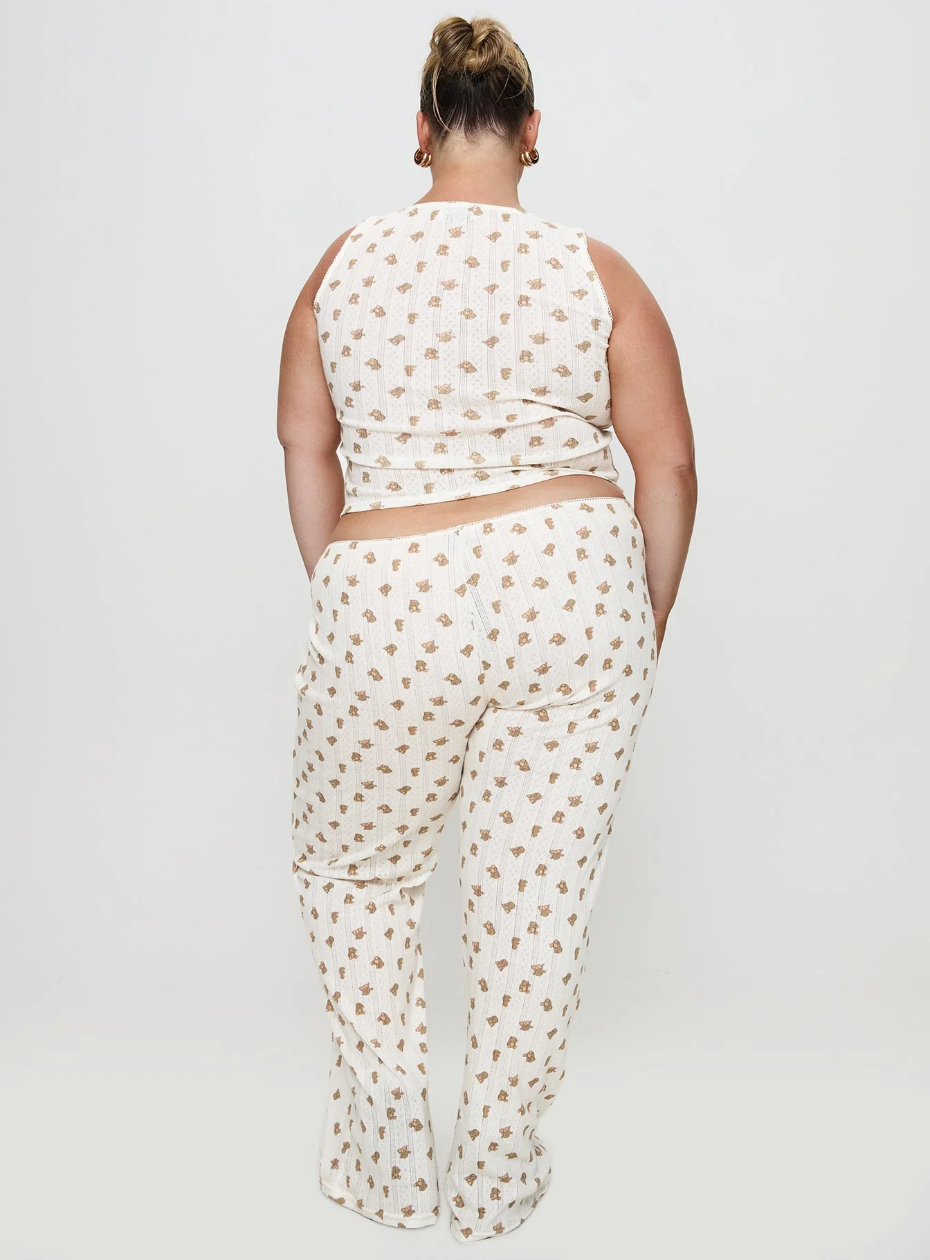 Sleepytea Pointelle Sleep Tank Top Multi Curve