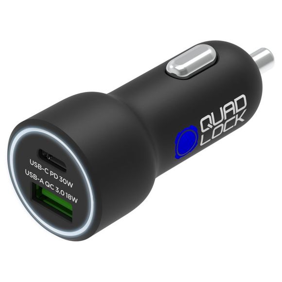 Quad Lock DOUBLE USB Cigarette Lighter Adapter - BlackRef: QDL0198 / 1122431