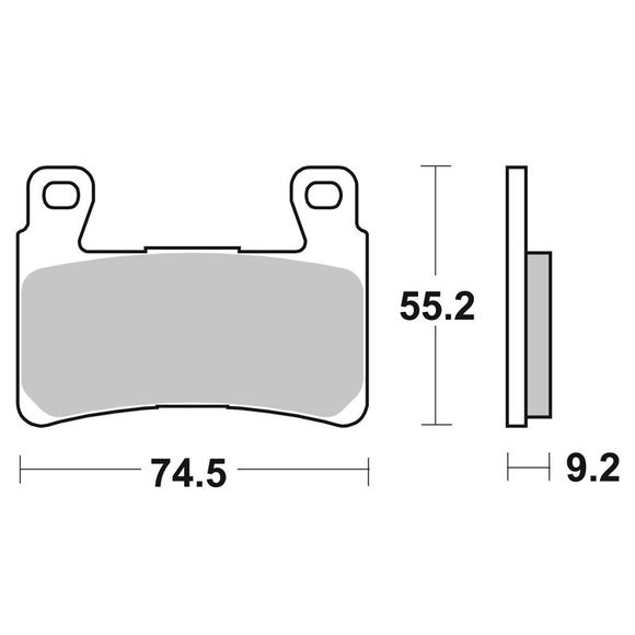SBS 860H.HS Sinter Sintered Metal Front brake padsRef: 860H.HS / 860070