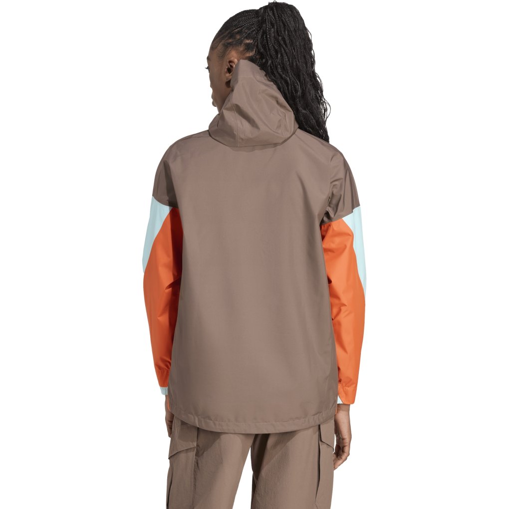 adidas TERREX Xploric 2.5L Climaproof Anorak Women - earth strata/semi flash aqua/semi impact orange JL9813