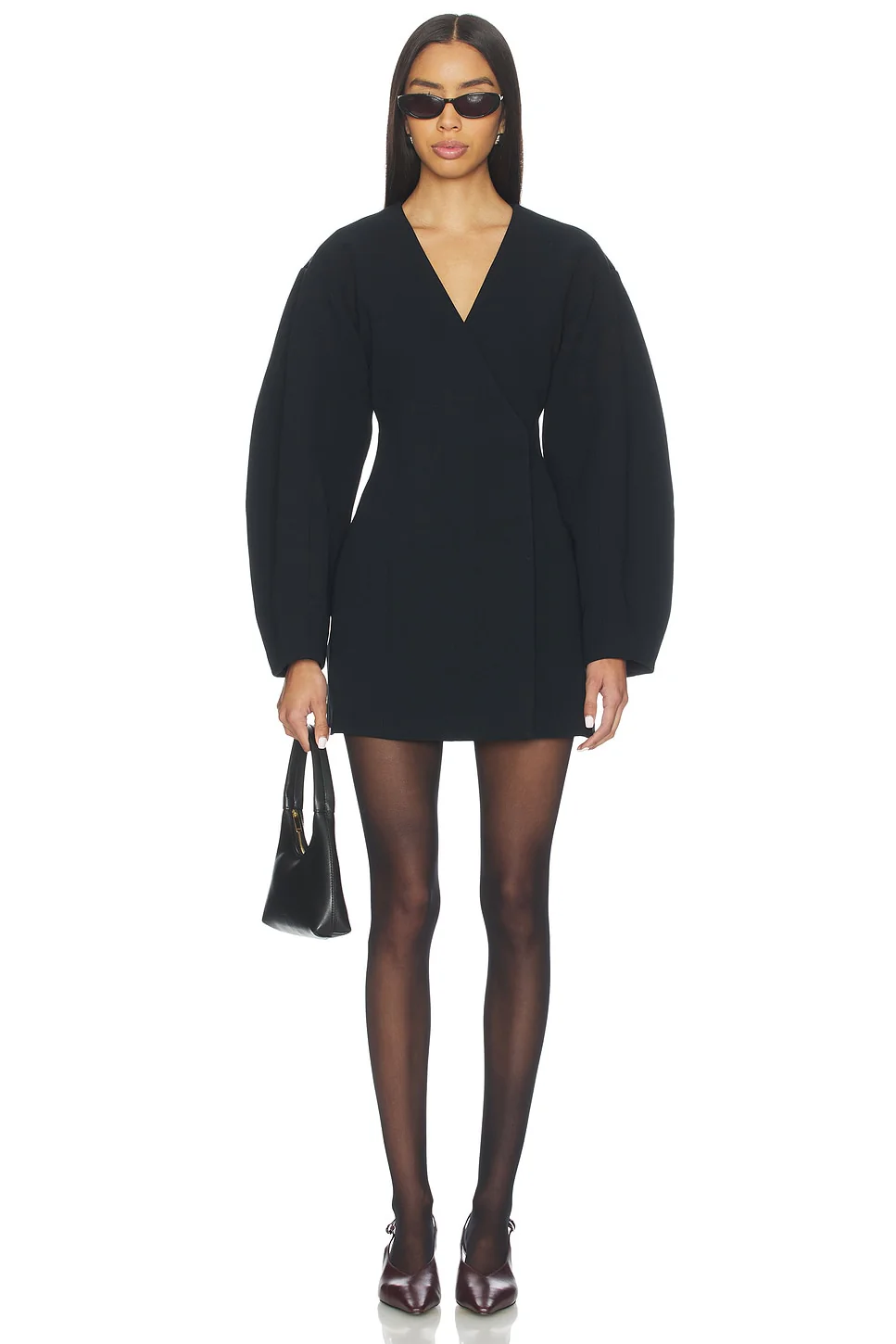 Norna Polished Crepe Mini Dress