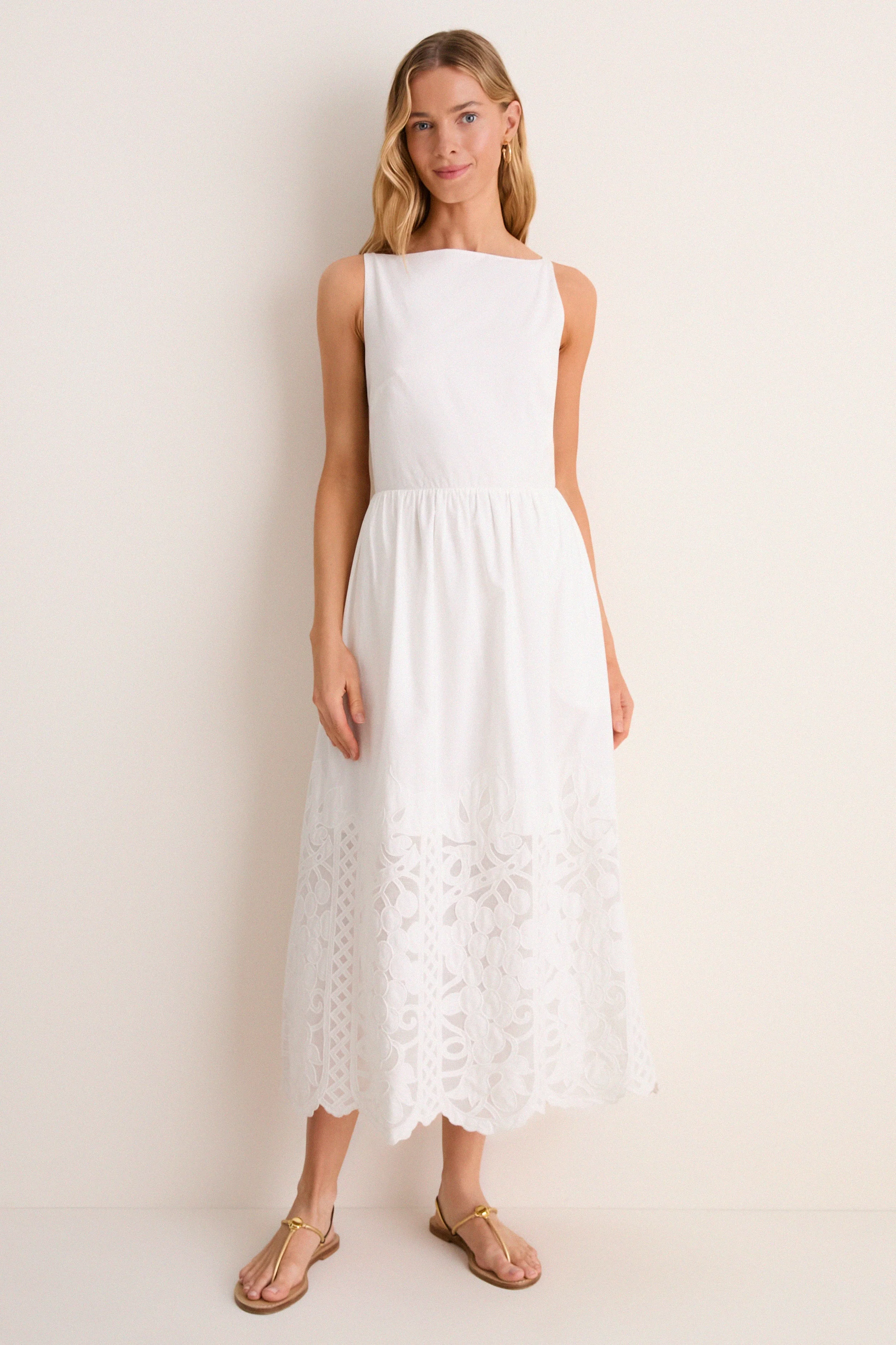 Corvina Embroidered Eyelet Manola Dress