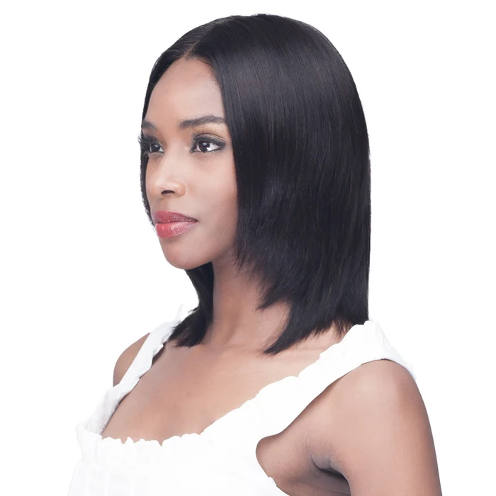 Bobbi Boss 100% Unprocessed Remy HD Lace Part Bundle Hair Wig -STRAIGHT 12