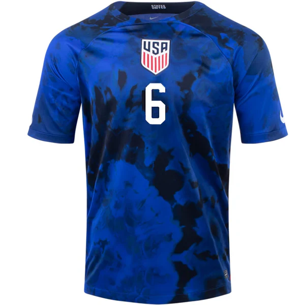 United States Yunus Musah Away Jersey 22/23 (Bright Blue/White)